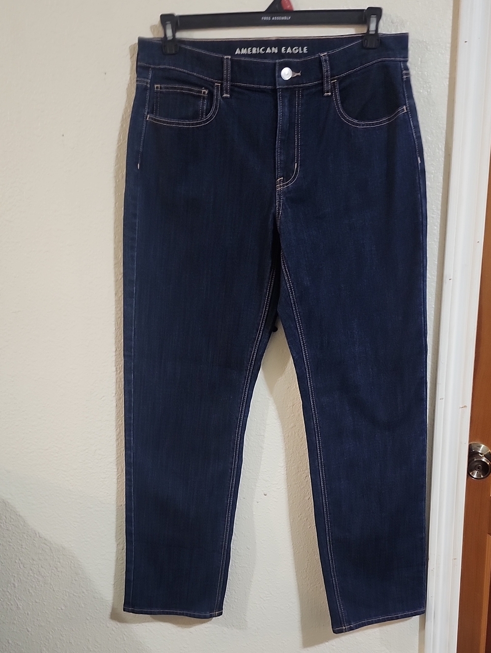 American Eagle Outfitters Womes Navy Straight Jeans